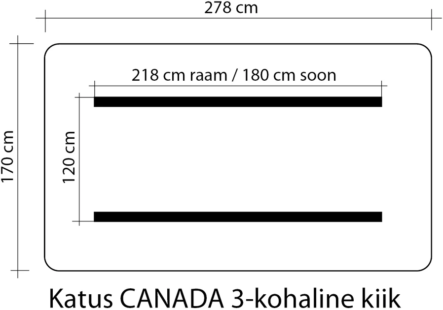 Home4You Stogelis supynėms CANADA 170x278cm
