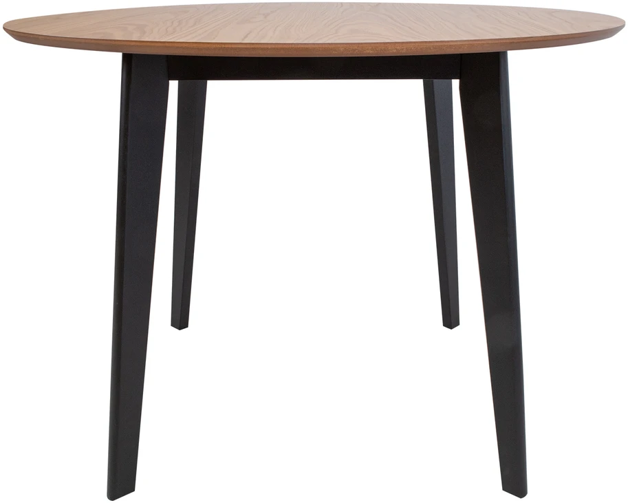 Home4You Valgomojo stalas ROXBY D105xH76cm, ąžuolas/juoda