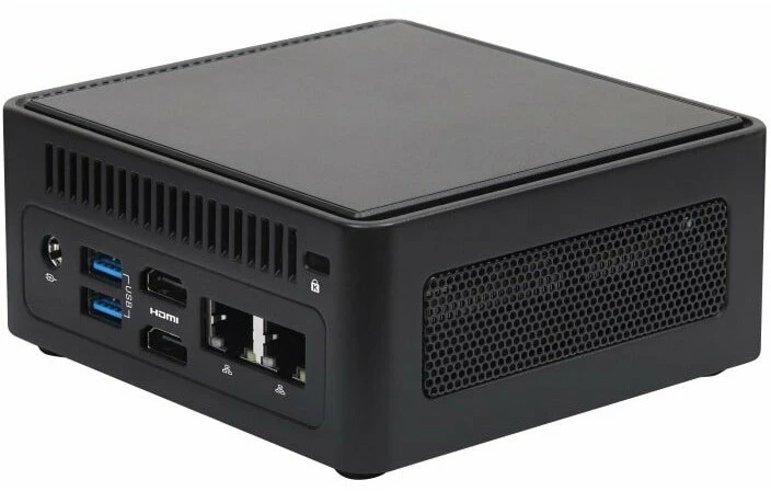 ASRock Barebone NUC-Box-255H HDMI/USB-C/USB-A DDR5 mažmeninė prekyba