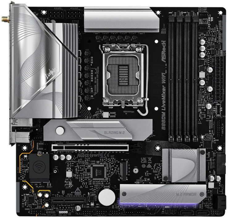 Asrock B860M LiveMixer WiFi Intel B860 LGA 1851 (Socket V1) micro ATX