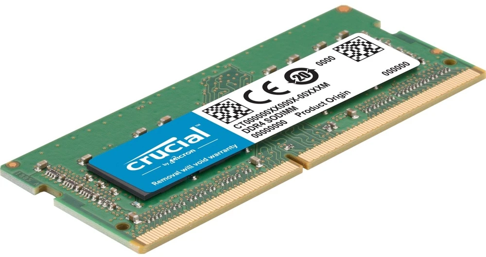 Nešiojamo kompiuterio atmintis „Crucial“ 32 GB, DDR4, 3200 MHz, nešiojamasis kompiuteris, registruotas Nr., ECC Nr.