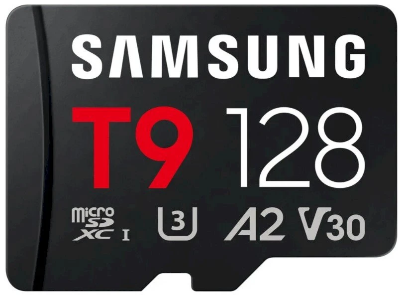 Atmiņas karte Samsung SAMSUNG T9 Micro SD ar USB karšu lasītāju 128GB līdz 200 MB/s lasīšanai un 130 MB/s rakstīšanai