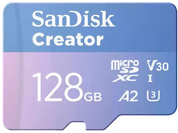 Atminties kortelė SanDisk Creator Micro SDXC 128 GB Class 10 UHS-I/U3 A2 V30 (SDSQXAA-128G-GN6MS)