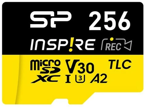 Atminties kortelė Silicon Power Inspire | 256 GB | Micro SDXC | Flash atminties klasė C10, UHS-I U3, V30