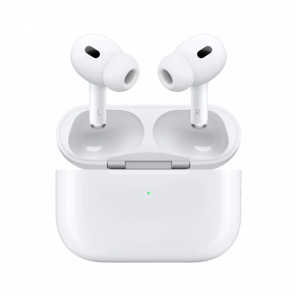 Ausinės Apple AirPods Pro (2 kartos) su "MagSafe" dėklu (USB-C), baltos spalvos