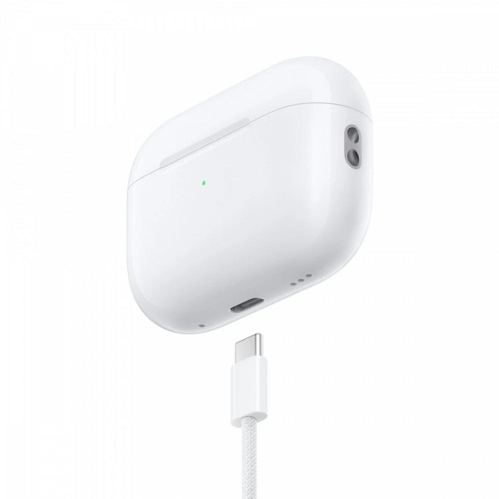 Ausinės Apple AirPods Pro (2 kartos) su "MagSafe" dėklu (USB-C), baltos spalvos