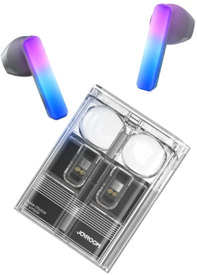 TWS Joyroom JR-TC1 IceLens Series belaidės ausinės su LED apšvietimu – juodos spalvos