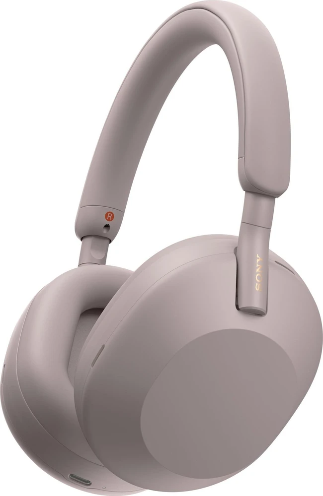 Belaidės ausinės Sony WH-1000XM5 su triukšmo slopinimo technologija, Rožinės