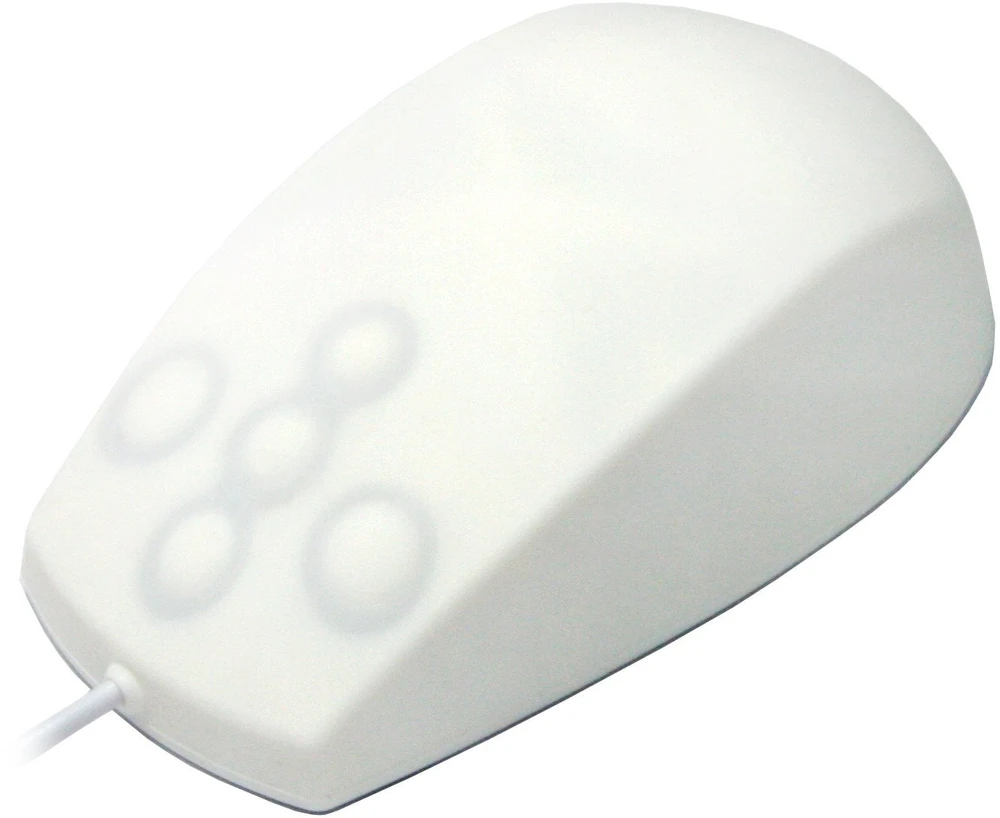 Contour ACTIVE KEY higieninė pelė su 5 mygtukais ir ratuku, visiškai balta