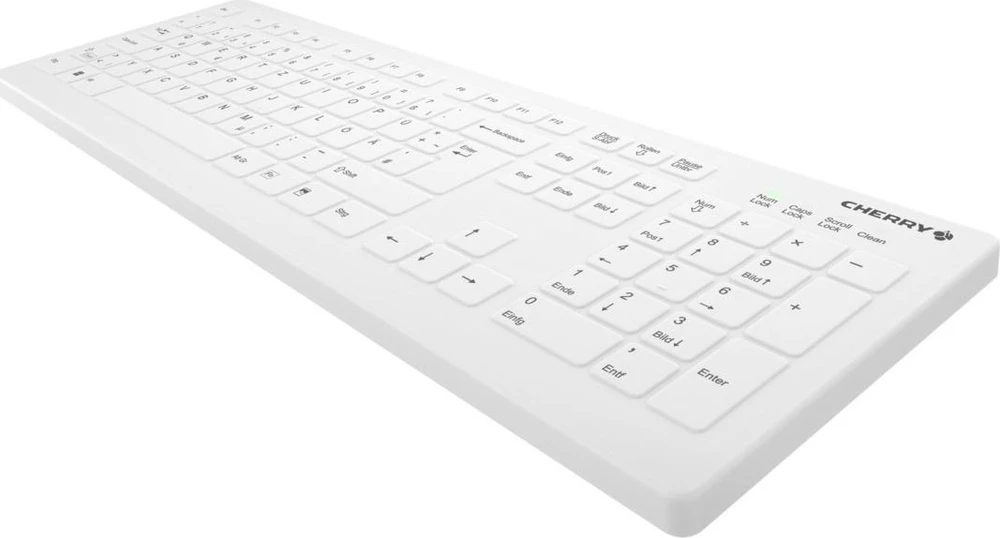 Contour Klaviatūra Cherry CHERRY AK-C8112 medicininė belaidė RF AZERTY prancūzų kalba Baltas
