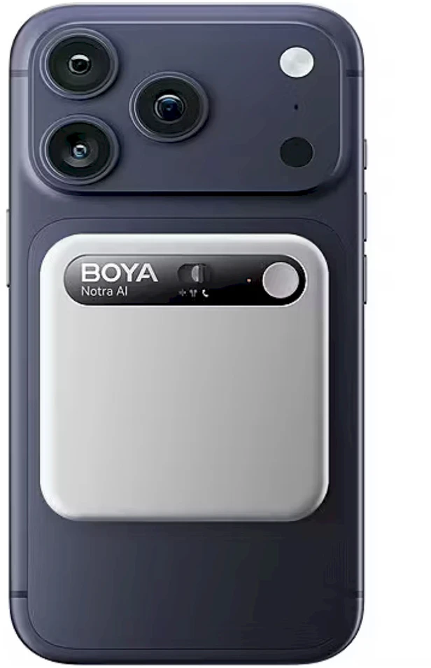 BOYA Notra AI palaikomas garso transkribatorius, santraukų kūrėjas ir bemokis užrašų diktofonas, 64GB, Juodas EU