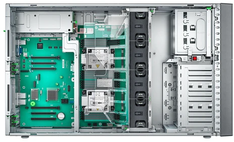 Serveris Fujitsu TX2550M7 6434 8C Gold 32GB 8SFF 2x900W (Speditionsversand)