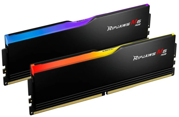 RAM G.Skill Atmintis PC DDR5 32GB (2x16GB) Ripjaws M5 RGB 5200MHz CL40 XMP3 Juodas