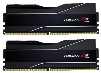 RAM G.Skill DIMM 64 GB DDR5-6000 (2x 32 GB) Dual-Kit (Juodas, F5-6000J3238G32GX2-TZ5N, Trident Z5 NEO, AMD EXPO)