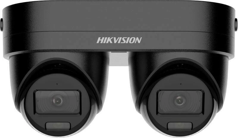 Hikvision Pro serijos „AcuSense“ DS-2CD2343G2D-LIZ2UY/SL(2.8/4)Juodas pramoninė vaizdo kamera, pasukama ir palenkiama IP saugos kamera, lauko, 2688 x 1520 pikselių, montuojama ant lubų / sienos