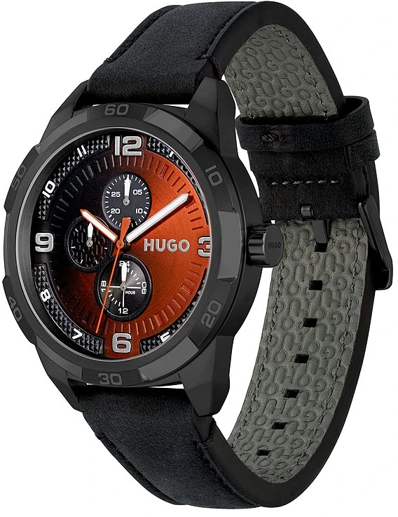 Hugo Boss Laikrodis HUGO 1530275. Kwarcowy, Kolor juoda oranžinė. Mężczyzna.