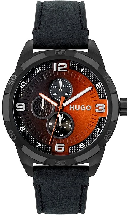 Hugo Boss Laikrodis HUGO 1530275. Kwarcowy, Kolor juoda oranžinė. Mężczyzna.