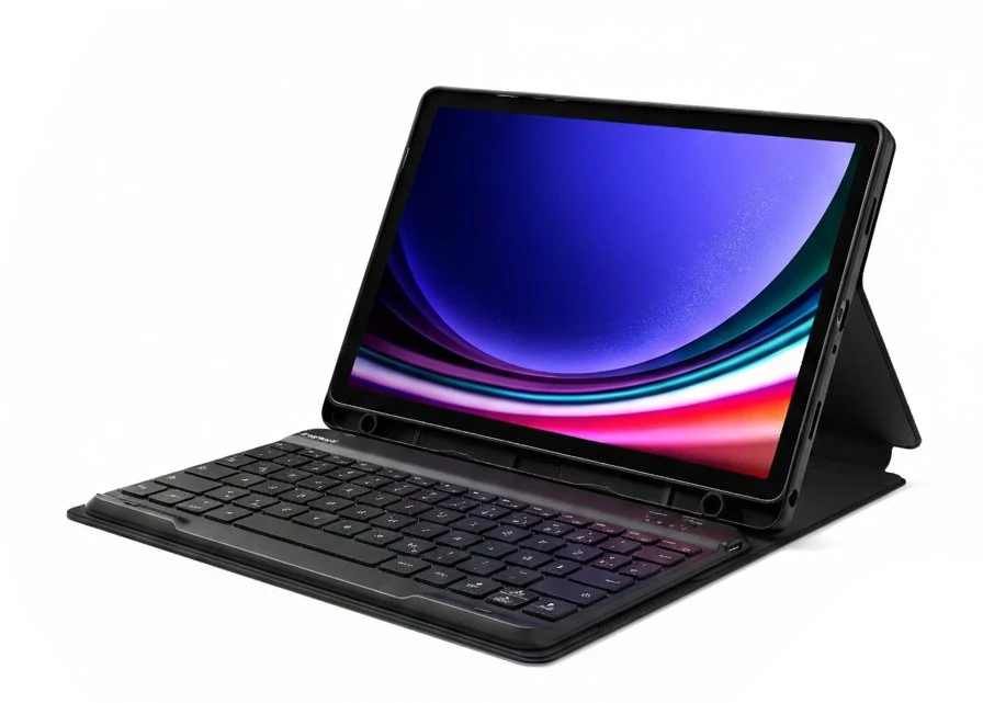Klaviatūra Carruzzo Inateck N0028_BLACK planšetinio kompiuterio dėklas 27,9 cm (11″) „Folio“ Juoda