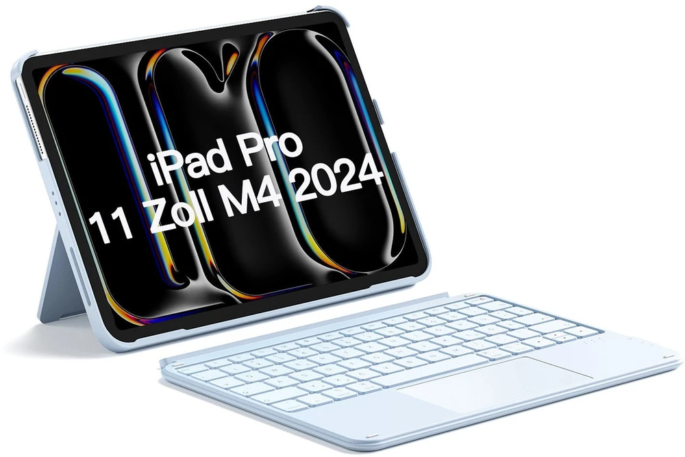 Mėlyna inateck Klaviatūra iPad 11 mėlynas iPad 10th Gen. Com. QWERTZ
