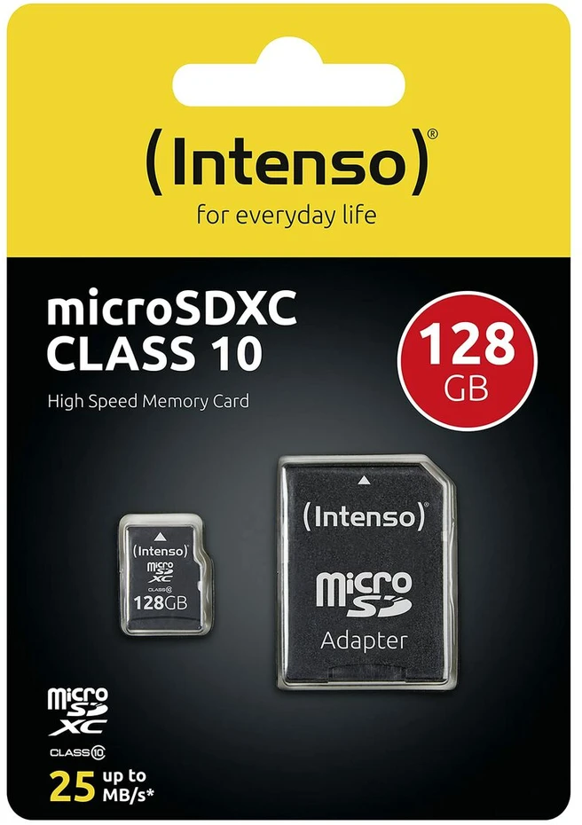 Intenso SD MicroSD atminties kortelė 128GB SDXC Class10