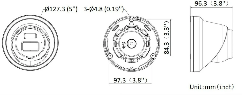 Hikvision IP kamera DS-2CD23123G2-LI2UY/SL, F2.8, juoda, DOME, 12MP, antikorozinė, 2.8mm(94.2°)