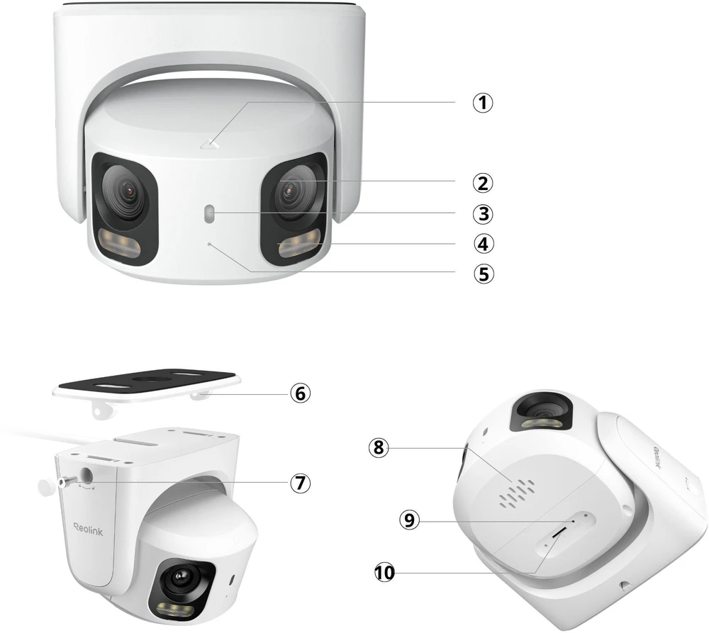 IP kamera Reolink Professional RP-PCT8MD – 4K 8MP su dviem objektyvais PoE