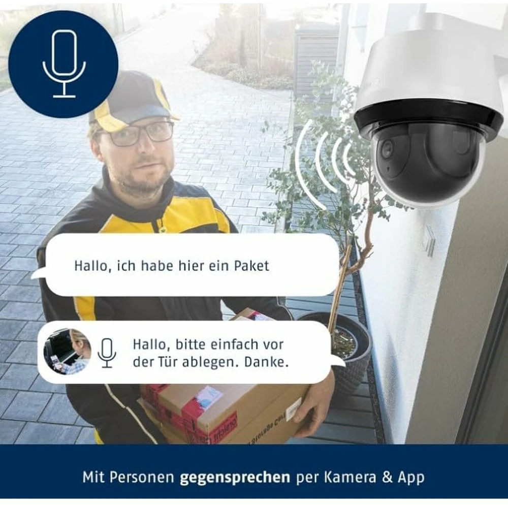 ABUS PPIC52520 apsaugos stebėjimo kamera Skliautas IP apsaugos kamera Lauke 3840 x 2160 pikseliai Siena