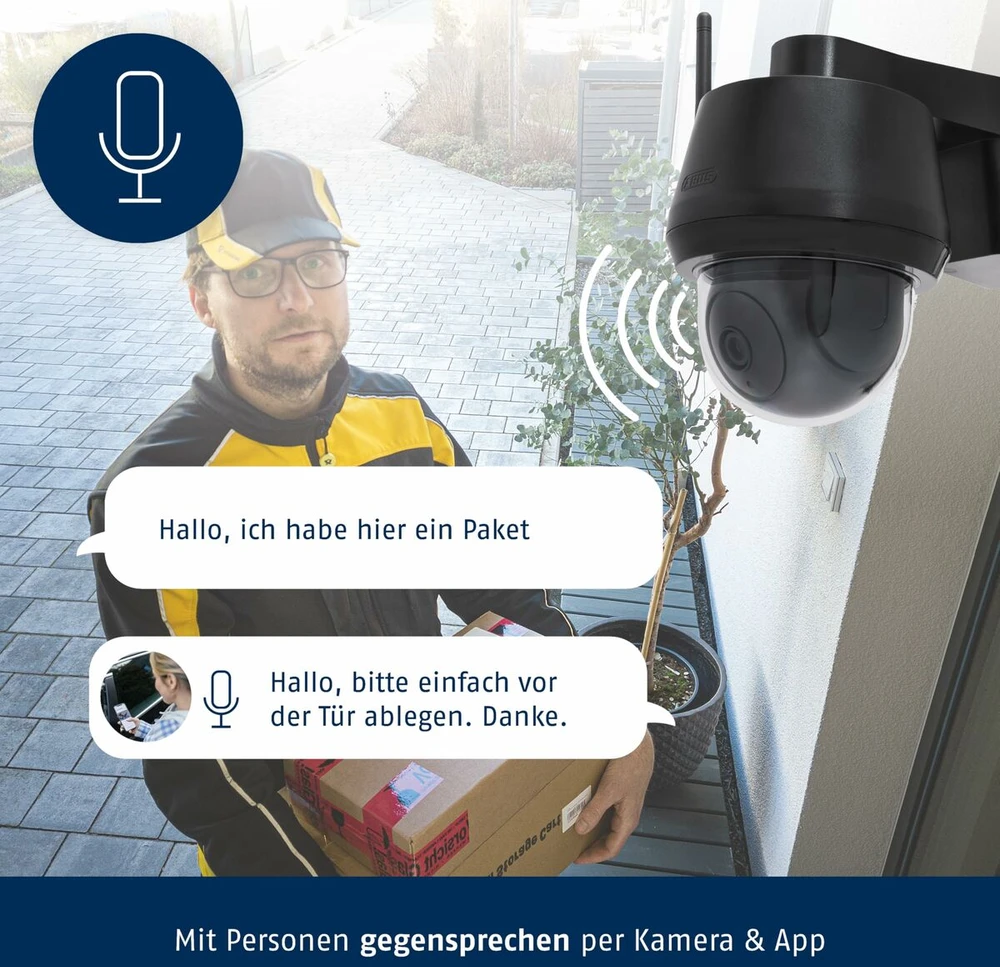 ABUS PPIC52520B apsaugos stebėjimo kamera Skliautas IP apsaugos kamera Lauke 3840 x 2160 pikseliai Siena