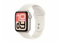 Išmanusis laikrodis Apple Watch SE 3 GPS + Cellular 40mm Starlight aliuminio korpusas su smėlio spalvos sportine apyranke - M/L