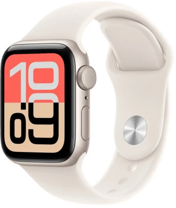 Išmanusis laikrodis Apple Watch SE 3 (2025) GPS 40mm Starlight Aliuminio Case with Sport Band S/M - Starlight