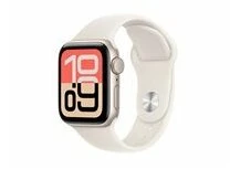 Išmanusis laikrodis Apple Watch SE 3 GPS + Cellular 40mm Starlight aliuminio korpusas su smėlio spalvos sportine apyranke - M/L
