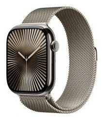 Išmanusis laikrodis Apple Watch Series 10 LTE 46mm natūralaus titano korpusas su natūralia Milano apyranke - M/L