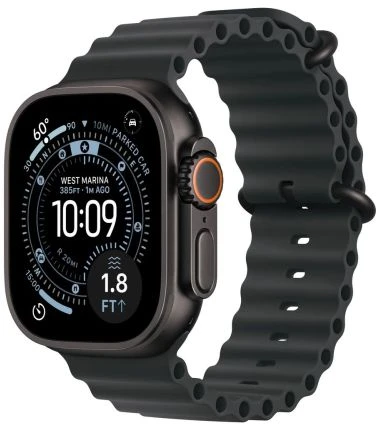 Išmanusis laikrodis Apple Watch Ultra 3 (2025) 5G 49mm Juodas Titanium Case with Ocean Band – Juodas