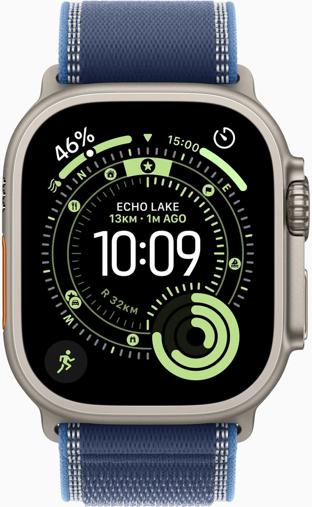 Išmanusis laikrodis Apple Watch Ultra 3 (2025) 5G 49mm Natural Titanium Case with Trail Loop M/L - Mėlyna/Bright Mėlyna
