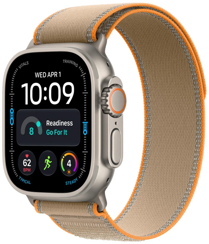 Išmanusis laikrodis Apple Watch Ultra 4 GPS + Cellular 49mm Natural Titanium korpusas su Sand Trail Loop - M/L Natural Titanium