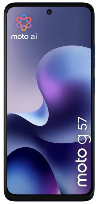 Motorola moto g57 17,1 cm (6,72 colio) Dviguba SIM kortelė „Android 16.0“ 5G USB C tipo 8 GB 256 GB 5200 mAh Mėlyna