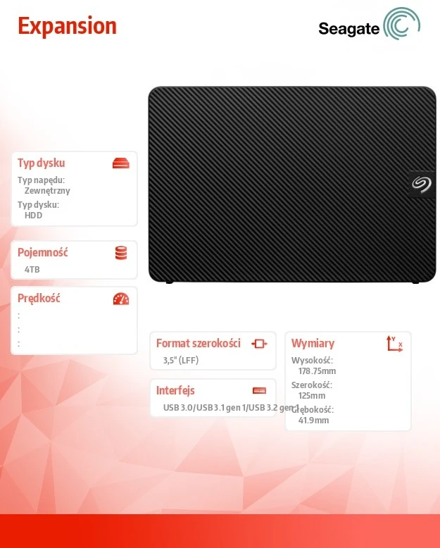 Išorinis kietasis diskas HDD Seagate Expansion Desktop 4TB Juodas (STKP4000400)