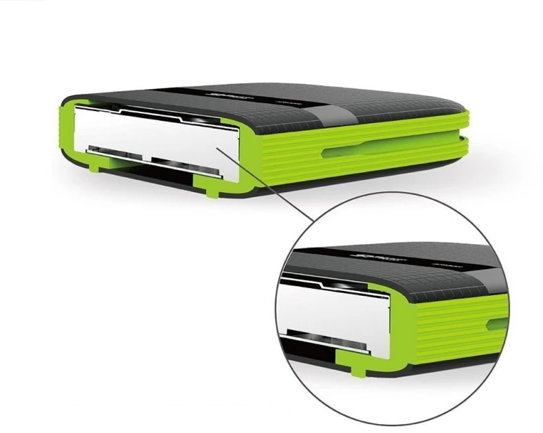 Išorinis kietasis diskas HDD Silicon Power Armor A60 1TB Juodas-Žalias (SP010TBPHDA60S3K)