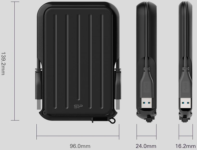 Išorinis kietasis diskas HDD Silicon Power Armor A66 5TB Geltona (SP050TBPHD66LS3Y)
