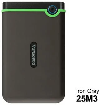 Kietasis diskas TRANSCEND 2TB StoreJet 25M3G USB 3.1 2.5 guminis dėklas su apsauga nuo smūgių, Military Žalias Slim