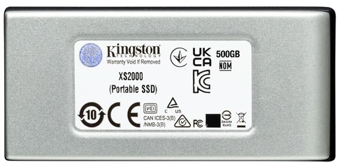 Išorinis kietasis diskas SSD Kingston XS2000 2TB Juodas-Sidabrinis (SXS2000/2000G)