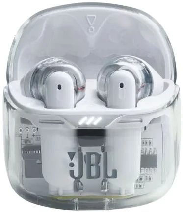 JBL TUNE FLEX - True Belaidės ausinės su triukšmo slopinimu Ghost Baltas