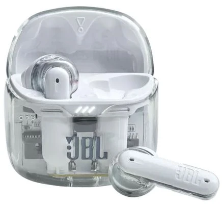 JBL TUNE FLEX - True Belaidės ausinės su triukšmo slopinimu Ghost Baltas