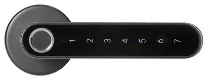 Orno Klamka Kombinuota durų rankena su jutikliniu klaviatūra ir išmaniąja funkcija – pirštų atspaudų skaitytuvas, „Bluetooth 4.0“, juoda