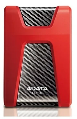 Kietasis diskas ADATA DashDrive Durable HD650 1TB 2.5'' USB3.0 Raudona