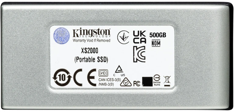 Kietasis diskas Dysk zewnętrzny SSD Kingston XS2000 4TB Juodai-sidabrinė (SXS2000/4000G)
