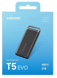 Kietasis diskas Dysk zewnętrzny SSD Samsung T5 EVO 2TB Juodas (MU-PH2T0S/EU)