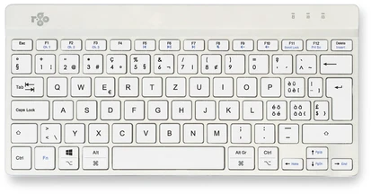 Klaviatūra R-GO Tools R-Go Tools ergonominė R-Go Compact Break klaviatūra, Bluetooth, su pertraukų programine įranga, QWERTZ (CH), Baltas