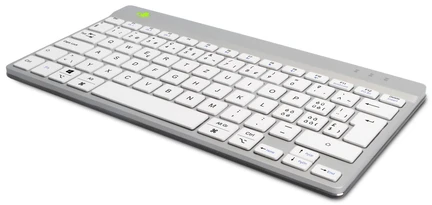 Klaviatūra R-GO Tools R-Go Tools ergonominė R-Go Compact Break klaviatūra, Bluetooth, su pertraukų programine įranga, QWERTZ (CH), Baltas