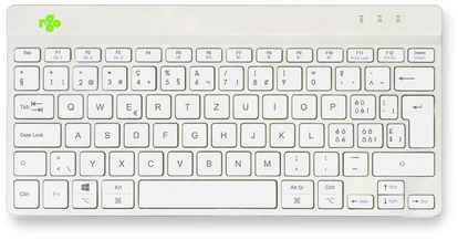 Klaviatūra R-GO Tools R-Go Tools ergonominė R-Go Compact Break klaviatūra, Bluetooth, su pertraukų programine įranga, QWERTZ (CH), Baltas